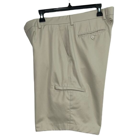 Alan Flusser Men’s Khaki Golf Shorts Size 36 Chino Flat Front - Picture 3 of 4